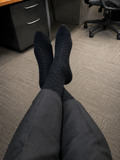 Men's black, nylon dress socks, size 9-12 (Pre-owned)
