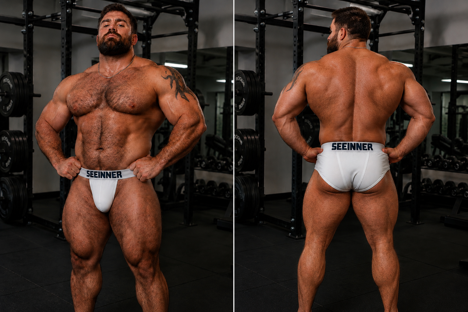 SEEINNER Men’s Jock, white, Medium, New