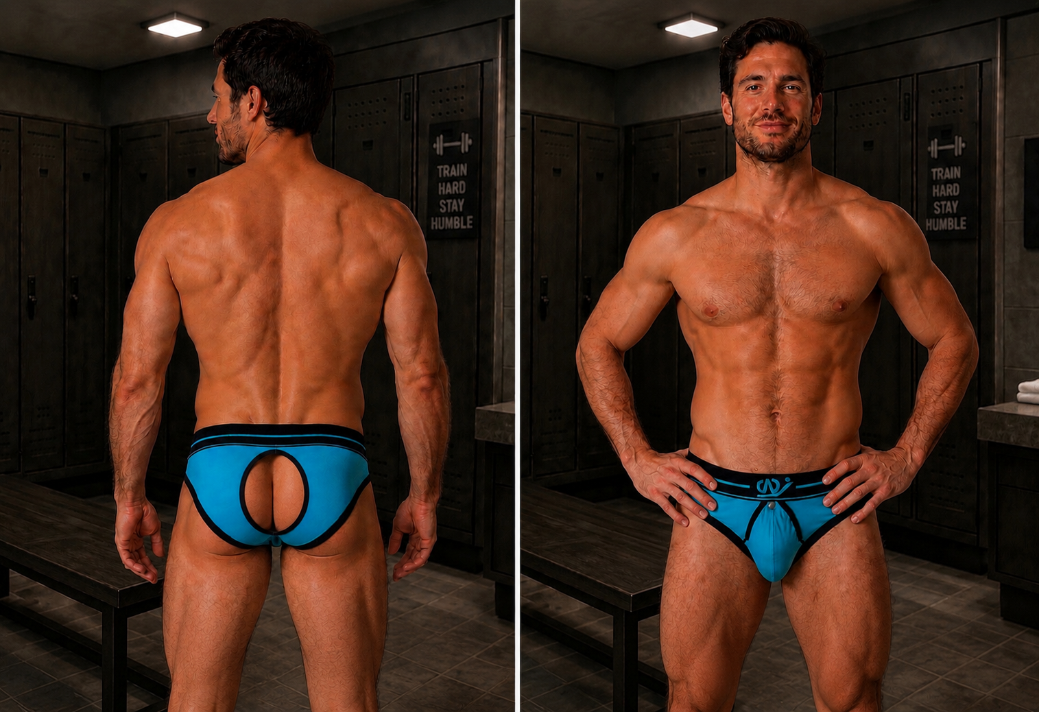 Men's Wang Jiang briefs, Large (Medium USA), with detachable pouch, New