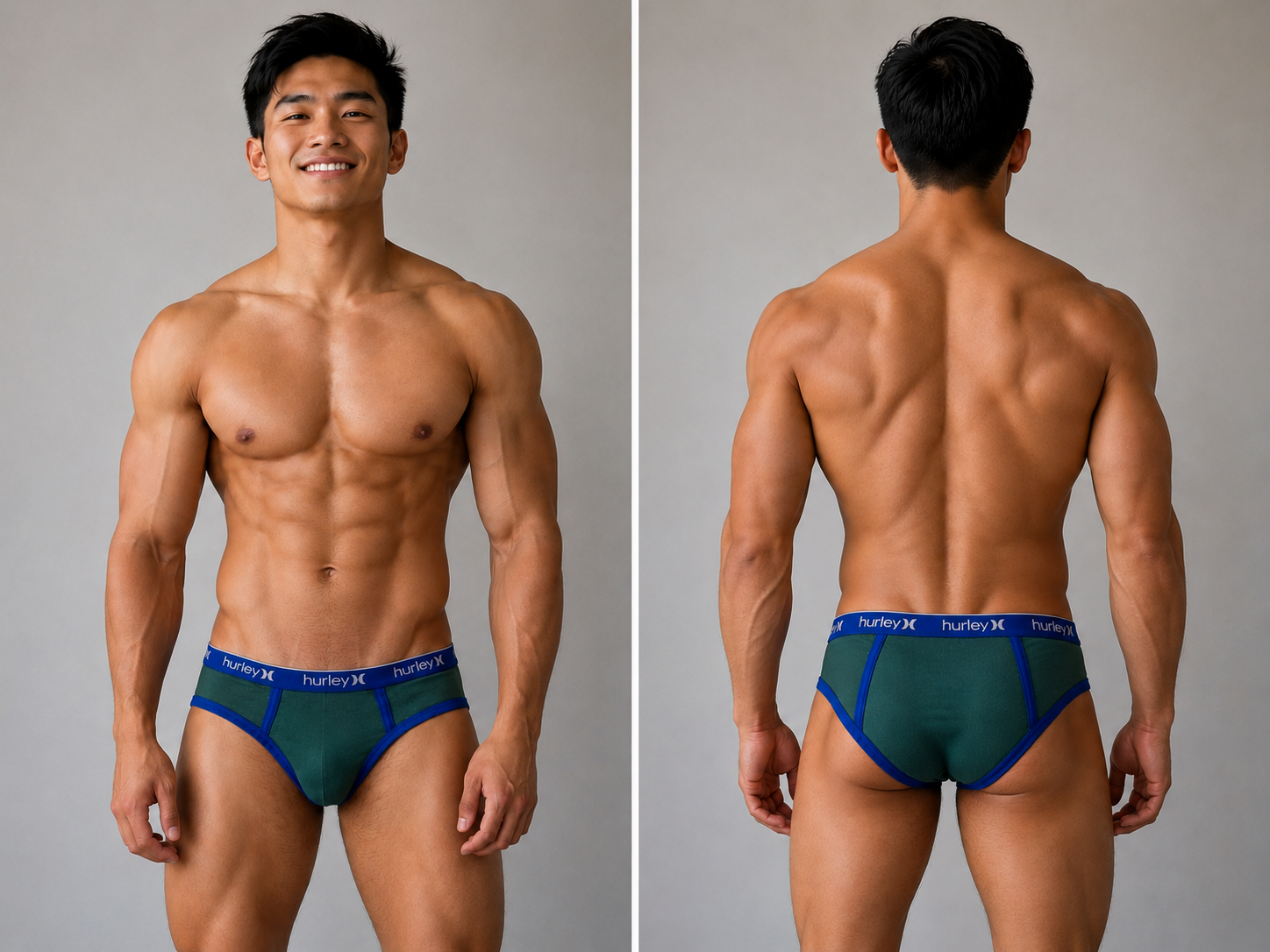 Men's Hurley underwear, Medium, blue/green (Pre-owned)