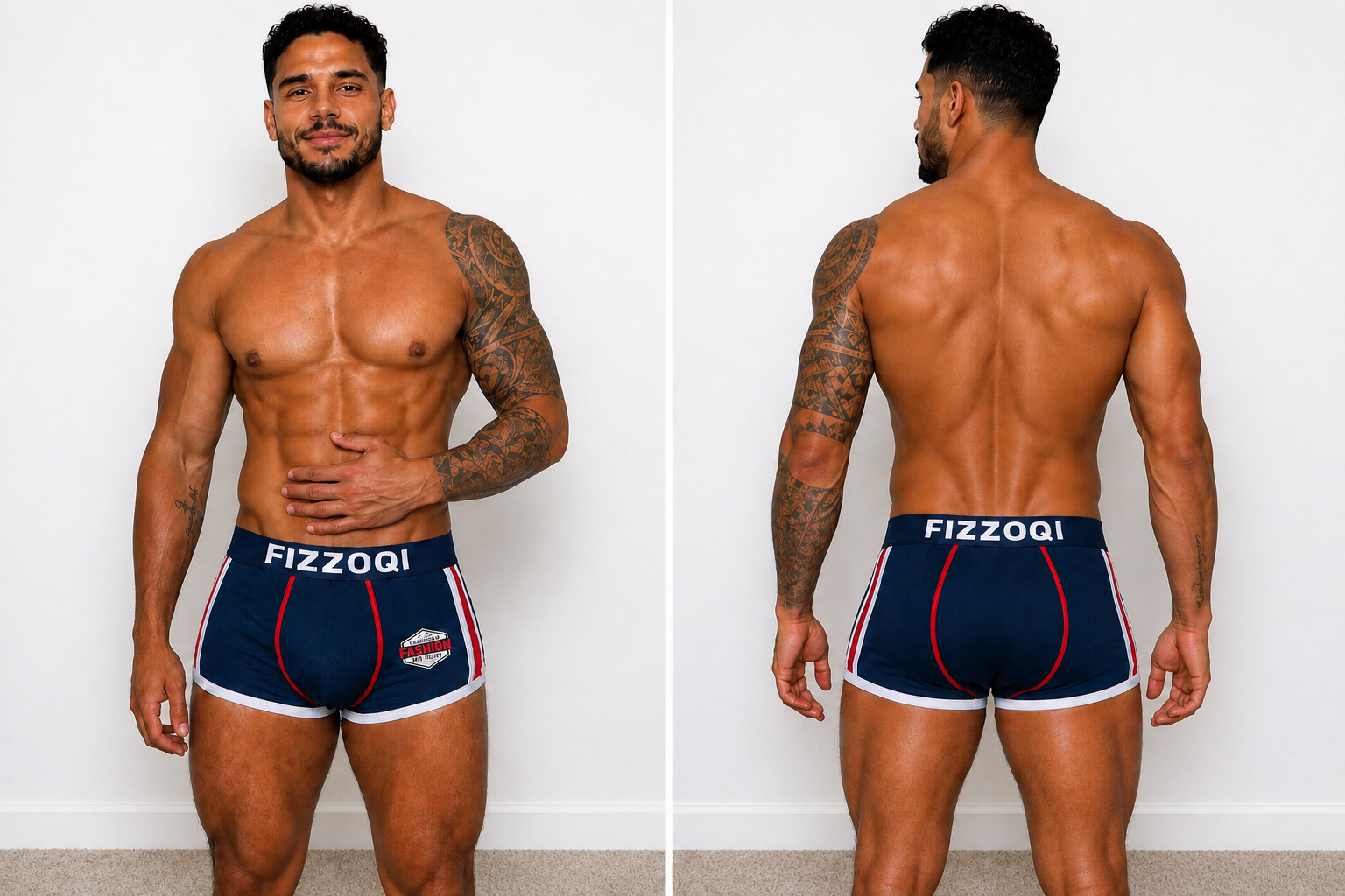 Men's FIZZOQI trunks, Navy, XL (Large USA), New